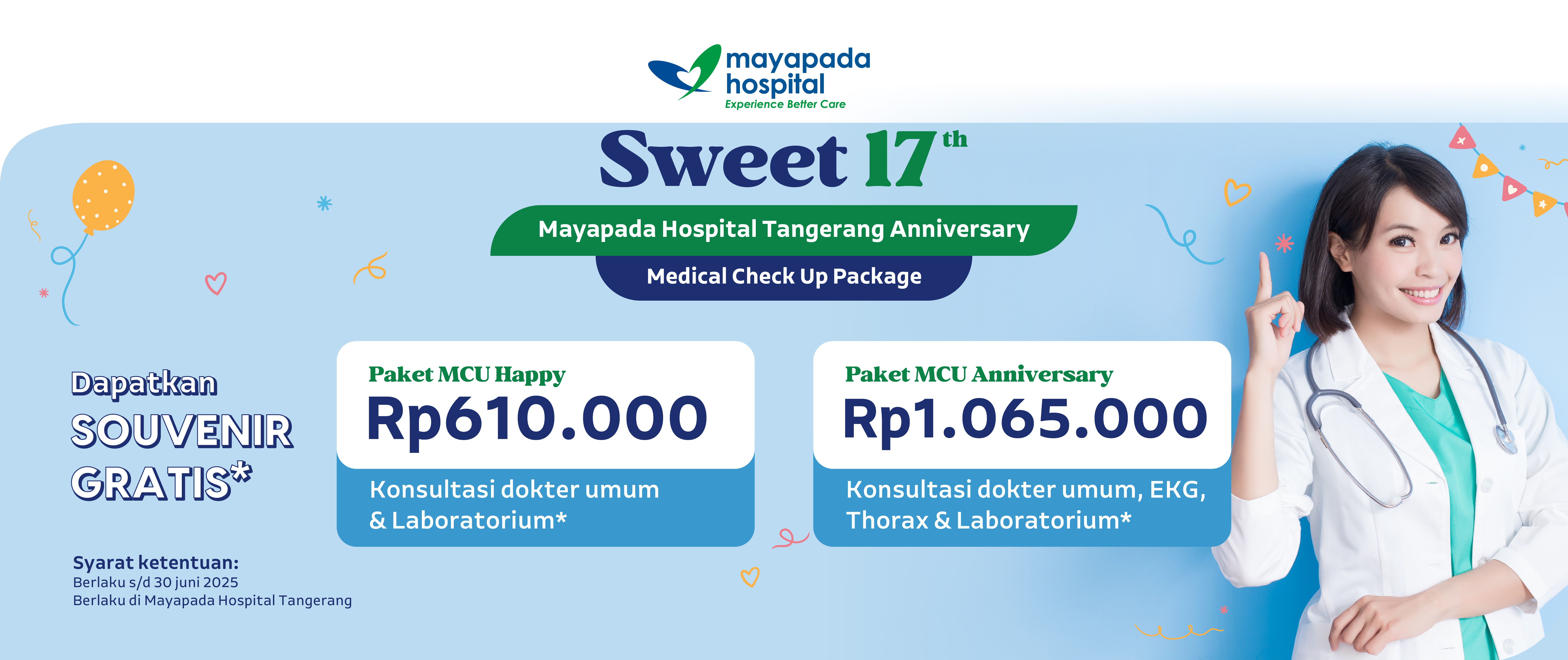 Promo Sweet 17th Anniversary Mayapada Hospital Tangerang IMG